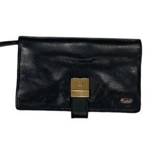 RARE Leather Wristlet Clutch Wallet Purse